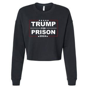 Trump For Prison 2024 Support Trump 4th Of July Cropped Pullover Crew