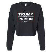 Trump For Prison 2024 Support Trump 4th Of July Cropped Pullover Crew