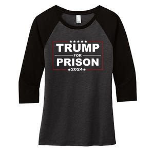 Trump For Prison 2024 Support Trump 4th Of July Women's Tri-Blend 3/4-Sleeve Raglan Shirt