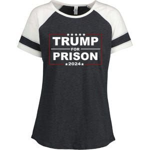 Trump For Prison 2024 Support Trump 4th Of July Enza Ladies Jersey Colorblock Tee