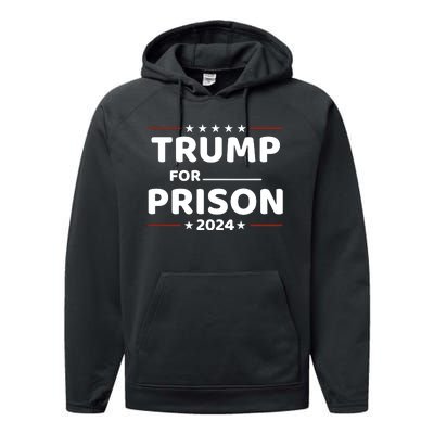 Trump For Prison 2024 Funny Politics Performance Fleece Hoodie