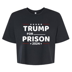 Trump For Prison 2024 Funny Politics Bella+Canvas Jersey Crop Tee