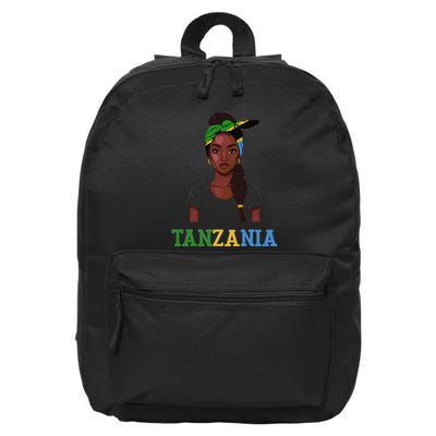 Tanzania Flag Products Souvenirs Uniform Tanzanian 16 in Basic Backpack