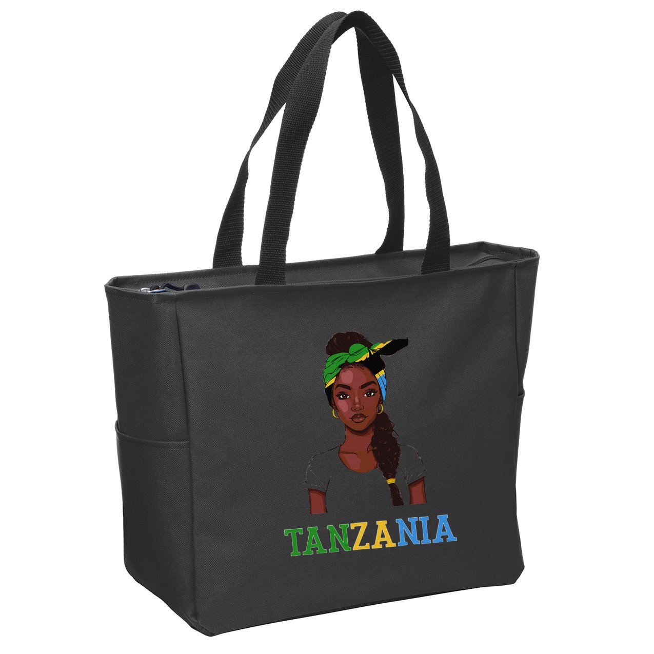 Tanzania Flag Products Souvenirs Uniform Tanzanian Zip Tote Bag