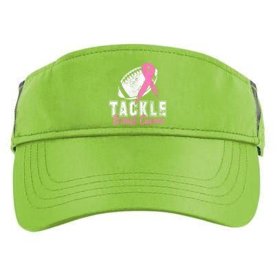 Tackle Football Pink Ribbon Breast Cancer Awareness Adult Drive Performance Visor