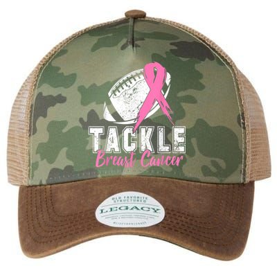 Tackle Football Pink Ribbon Breast Cancer Awareness Legacy Tie Dye Trucker Hat