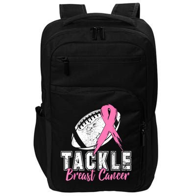 Tackle Football Pink Ribbon Breast Cancer Awareness Impact Tech Backpack