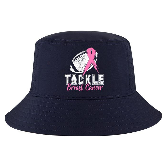 Tackle Football Pink Ribbon Breast Cancer Awareness Cool Comfort Performance Bucket Hat