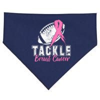 Tackle Football Pink Ribbon Breast Cancer Awareness USA-Made Doggie Bandana