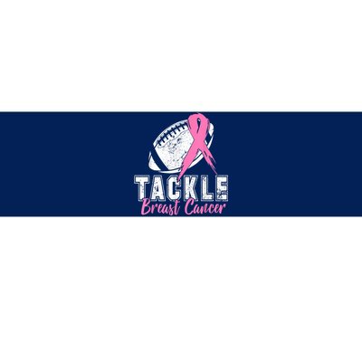 Tackle Football Pink Ribbon Breast Cancer Awareness Bumper Sticker