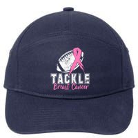 Tackle Football Pink Ribbon Breast Cancer Awareness 7-Panel Snapback Hat