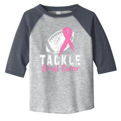 Tackle Football Pink Ribbon Breast Cancer Awareness Toddler Fine Jersey T-Shirt