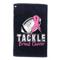 Tackle Football Pink Ribbon Breast Cancer Awareness Platinum Collection Golf Towel