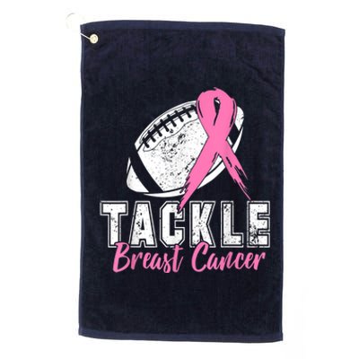 Tackle Football Pink Ribbon Breast Cancer Awareness Platinum Collection Golf Towel