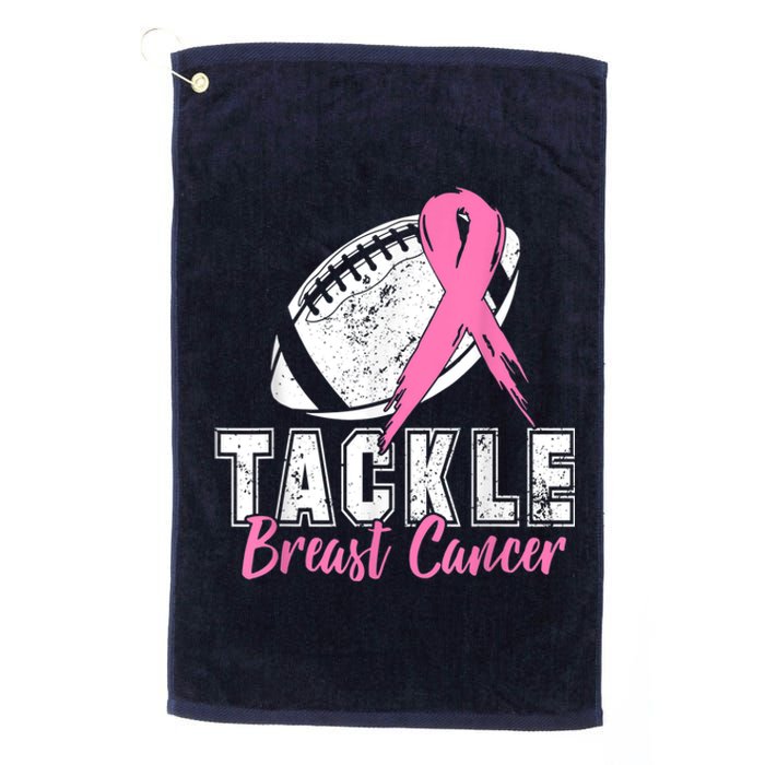 Tackle Football Pink Ribbon Breast Cancer Awareness Platinum Collection Golf Towel