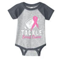 Tackle Football Pink Ribbon Breast Cancer Awareness Infant Baby Jersey Bodysuit