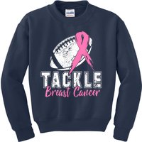 Tackle Football Pink Ribbon Breast Cancer Awareness Kids Sweatshirt