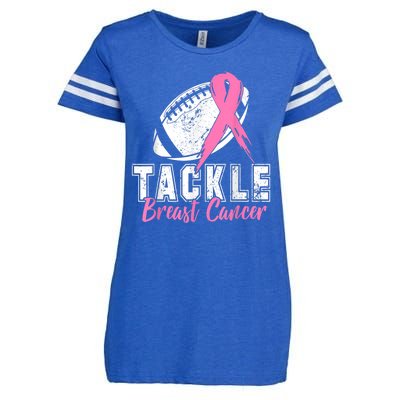 Tackle Football Pink Ribbon Breast Cancer Awareness Enza Ladies Jersey Football T-Shirt