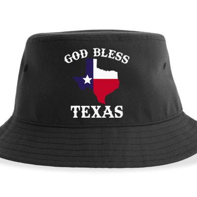 Texas Flag Patriotic Texan Pride God Bless Texas Sustainable Bucket Hat