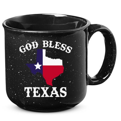 Texas Flag Patriotic Texan Pride God Bless Texas 15oz Campfire Ceramic Mug