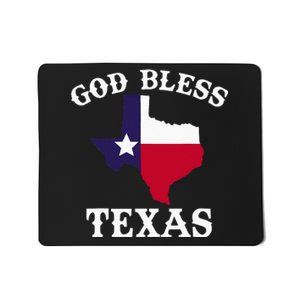 Texas Flag Patriotic Texan Pride God Bless Texas Mousepad