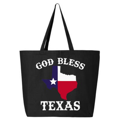 Texas Flag Patriotic Texan Pride God Bless Texas 25L Jumbo Tote