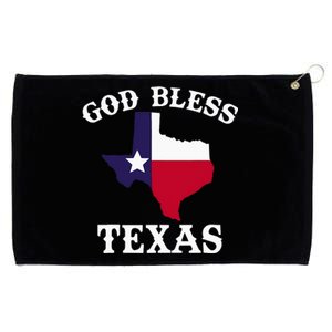 Texas Flag Patriotic Texan Pride God Bless Texas Grommeted Golf Towel