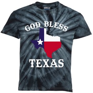 Texas Flag Patriotic Texan Pride God Bless Texas Kids Tie-Dye T-Shirt