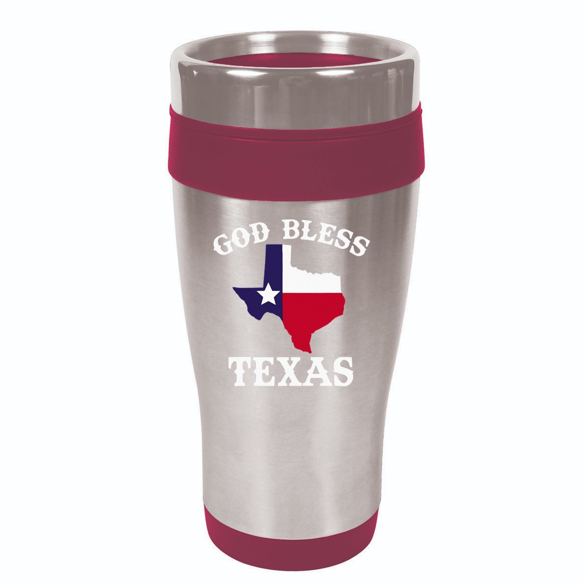 Texas Flag Patriotic Texan Pride God Bless Texas 16oz Travel Tumbler