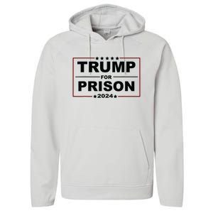 Trump For Prison 2024 Support Trump 4th Of July Performance Fleece Hoodie