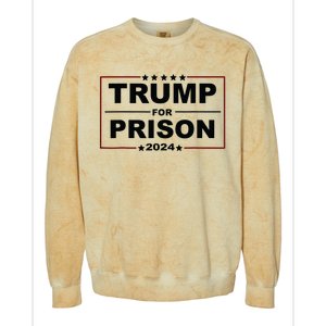 Trump For Prison 2024 Support Trump 4th Of July Colorblast Crewneck Sweatshirt