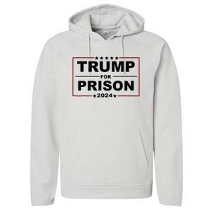 Trump For Prison 2024 Support Trump 4th Of July Performance Fleece Hoodie