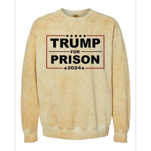 Trump For Prison 2024 Support Trump 4th Of July Colorblast Crewneck Sweatshirt