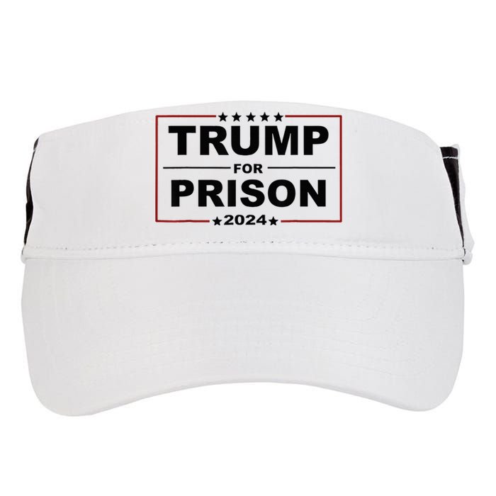 Trump For Prison 2024 Support Trump 4th Of July Adult Drive Performance Visor