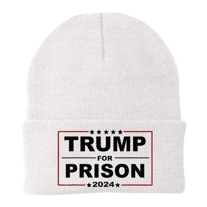 Trump For Prison 2024 Support Trump 4th Of July Knit Cap Winter Beanie