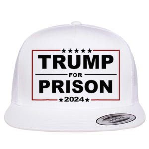 Trump For Prison 2024 Support Trump 4th Of July Flat Bill Trucker Hat