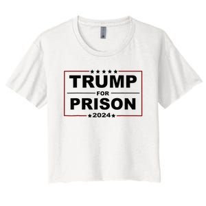 Trump For Prison 2024 Support Trump 4th Of July Women's Crop Top Tee