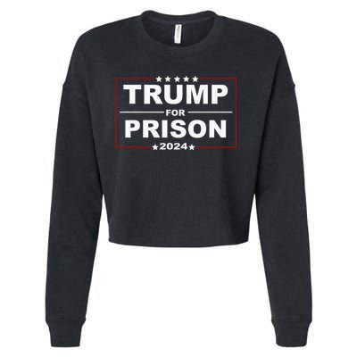Trump For Prison 2024 Support Trump 4th Of July Cropped Pullover Crew