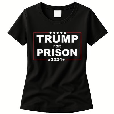Trump For Prison 2024 Support Trump 4th Of July Womens T-Shirt