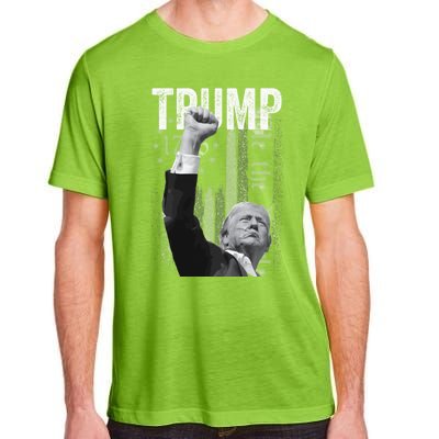 Trump Fist Pump 2024 Pennsylvania Rally Trump Us Flag Pa Rally Shooting Adult ChromaSoft Performance T-Shirt