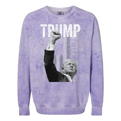 Trump Fist Pump 2024 Pennsylvania Rally Trump Us Flag Pa Rally Shooting Colorblast Crewneck Sweatshirt