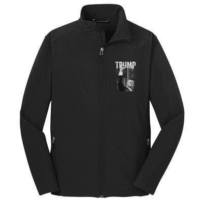 Trump Fist Pump 2024 Pennsylvania Rally Trump Us Flag Pa Rally Shooting Core Soft Shell Jacket