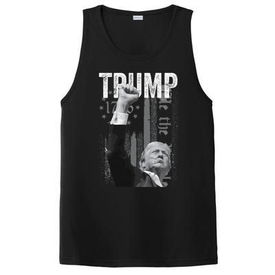 Trump Fist Pump 2024 Pennsylvania Rally Trump Us Flag Pa Rally Shooting PosiCharge Competitor Tank