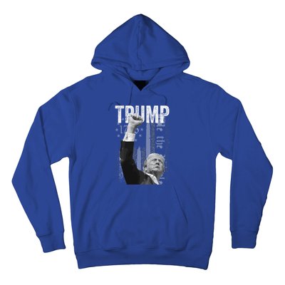 Trump Fist Pump 2024 Pennsylvania Rally Trump Us Flag Pa Rally Shooting Hoodie