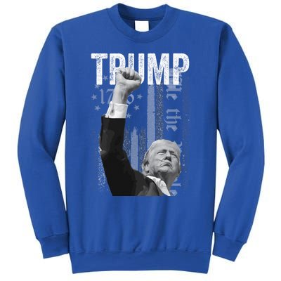 Trump Fist Pump 2024 Pennsylvania Rally Trump Us Flag Pa Rally Shooting Sweatshirt