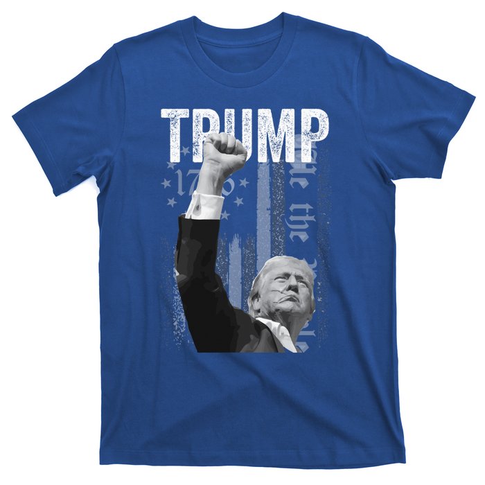 Trump Fist Pump 2024 Pennsylvania Rally Trump Us Flag Pa Rally Shooting T-Shirt