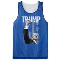 Trump Fist Pump 2024 Pennsylvania Rally Trump Us Flag Pa Rally Shooting Mesh Reversible Basketball Jersey Tank