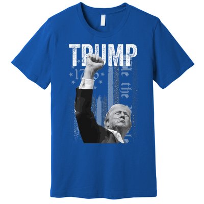 Trump Fist Pump 2024 Pennsylvania Rally Trump Us Flag Pa Rally Shooting Premium T-Shirt