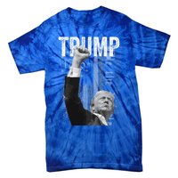 Trump Fist Pump 2024 Pennsylvania Rally Trump Us Flag Pa Rally Shooting Tie-Dye T-Shirt