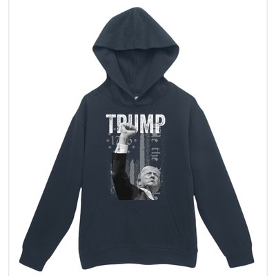 Trump Fist Pump 2024 Pennsylvania Rally Trump Us Flag Pa Rally Shooting Urban Pullover Hoodie